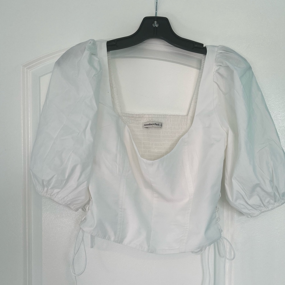 Puff sleeve side tie corseted Abercrombie and fitch shirt(never worn)